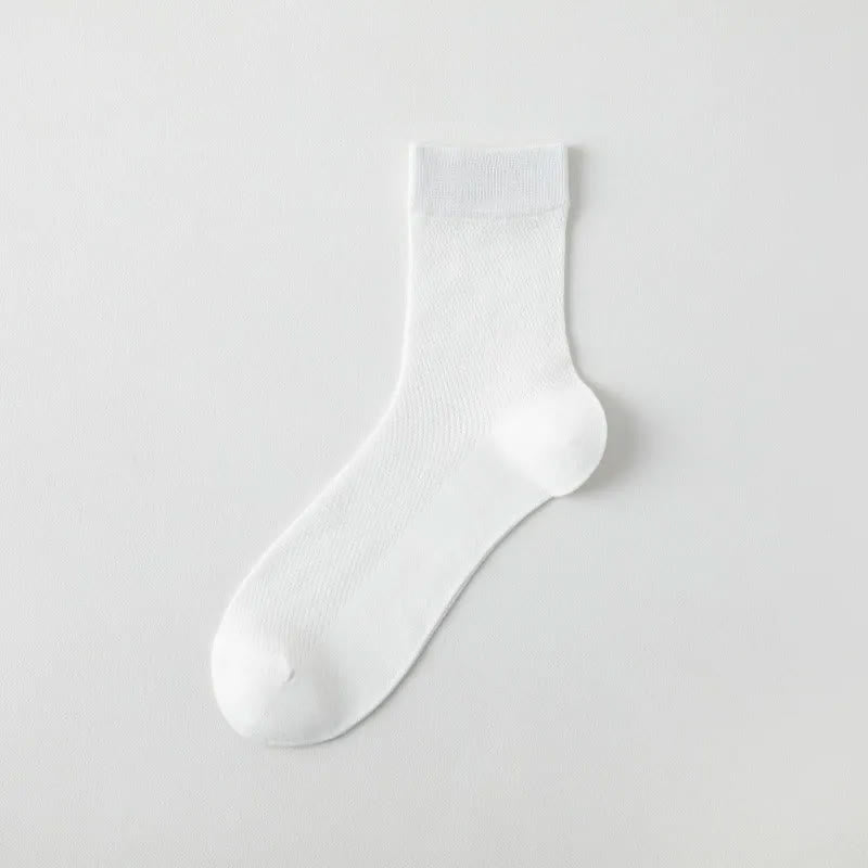 Chaussettes mi-mollet en maille aérée (6 paires) - Blanc - UE35-43 (US2-9) - image 6