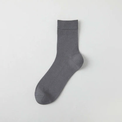 Chaussettes mi-mollet en maille aérée (6 paires) - Gris foncé - UE35-43 (US2-9) - image 5