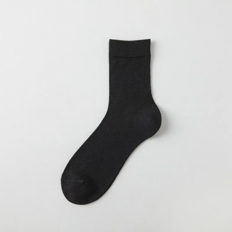 Chaussettes mi-mollet en maille aérée (6 paires) - Noir - UE35-43 (US2-9) - image 8