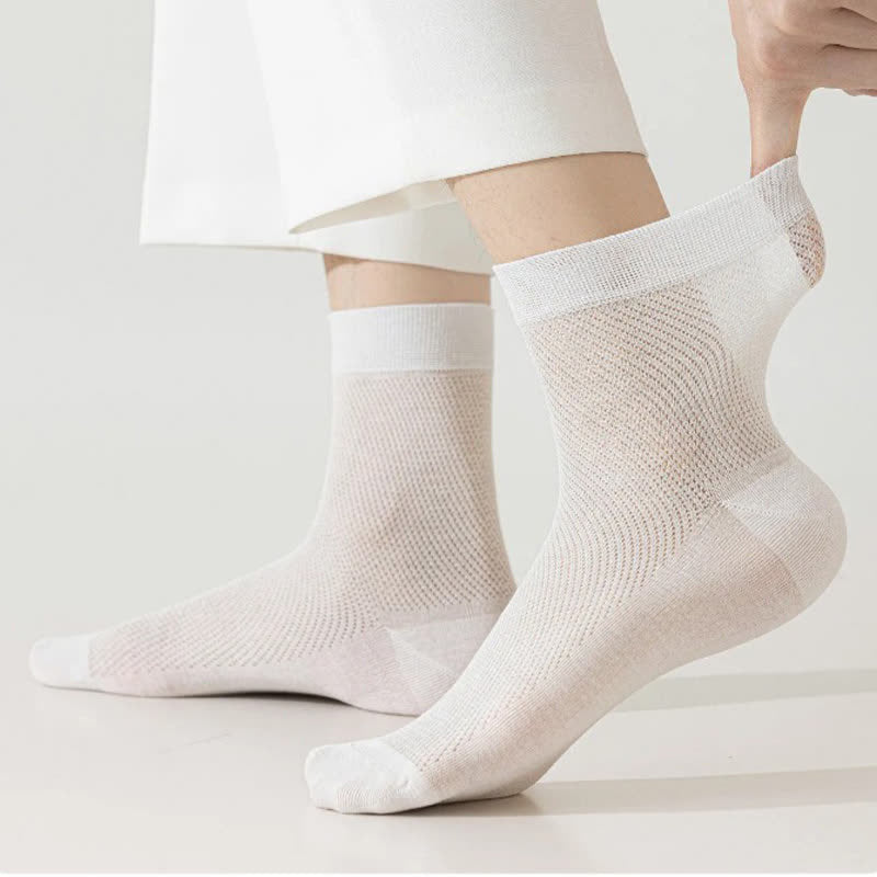Chaussettes mi-mollet en maille aérée (6 paires) - image 2