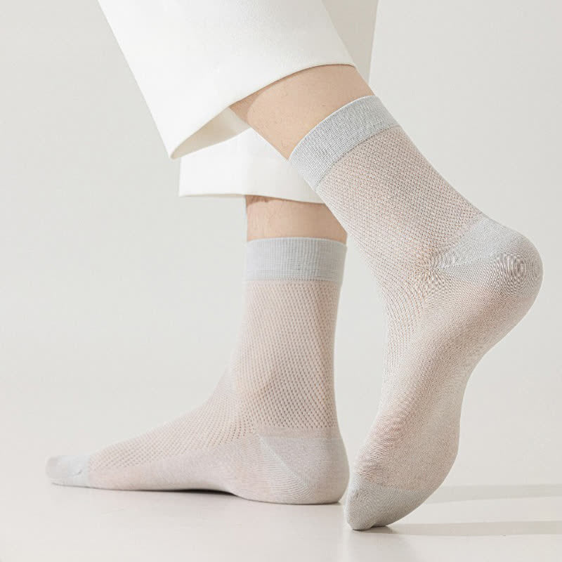 Chaussettes mi-mollet en maille aérée (6 paires) - image 1