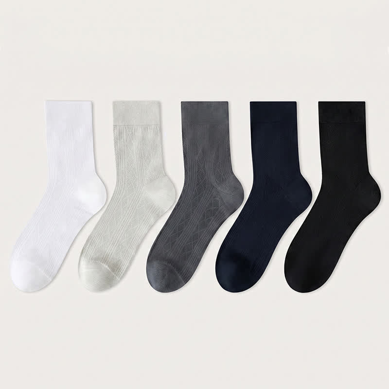 Chaussettes courtes en maille transparente (5 paires) - Multicolore - EU40-44 (US7-10) - image 9