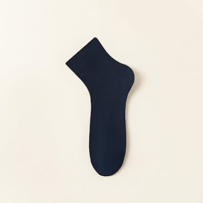 Chaussettes courtes en maille transparente (5 paires) - Bleu marine - EU40-44 (US7-10) - image 7