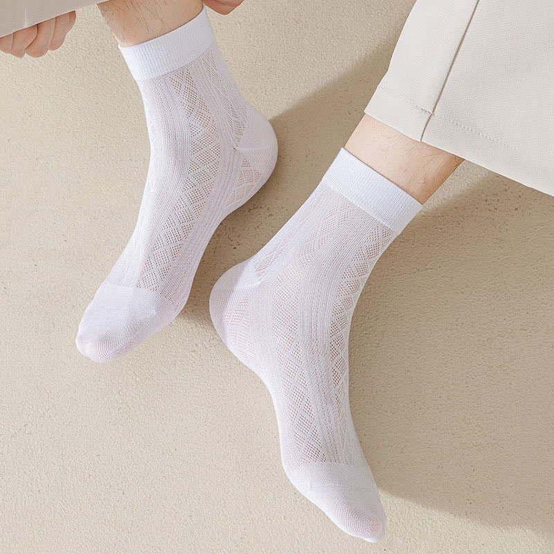 Chaussettes courtes en maille transparente (5 paires) - image 2