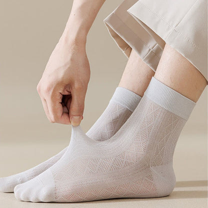 Chaussettes courtes en maille transparente (5 paires) - image 3