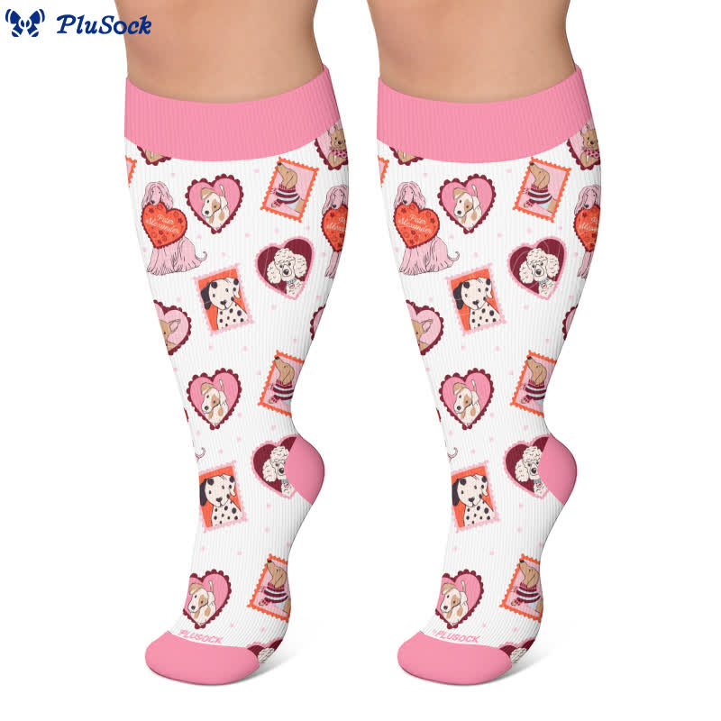 Chaussettes de compression à carreaux grande taille - image 5