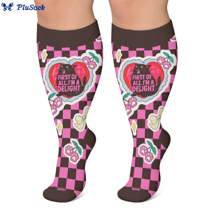Chaussettes de compression à carreaux grande taille - image 7