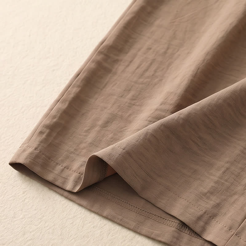 Pantalon décontracté à jambes larges et extensibles - image 12