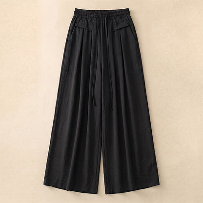Pantalon décontracté à jambes larges et extensibles - Black - 5XL - image 2