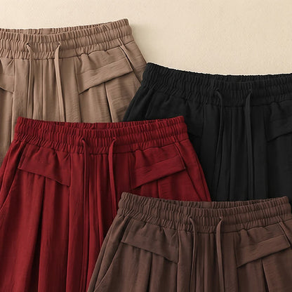 Pantalon décontracté à jambes larges et extensibles - image 9