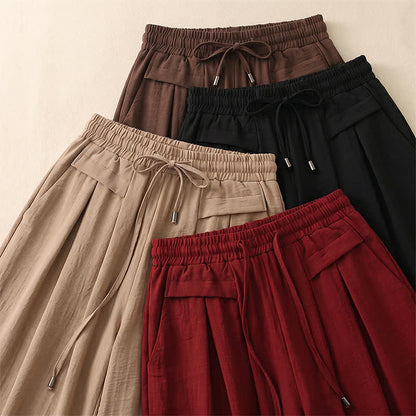 Pantalon décontracté à jambes larges et extensibles - image 11