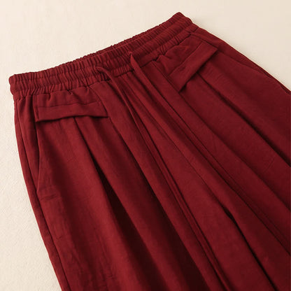 Pantalon décontracté à jambes larges et extensibles - image 4