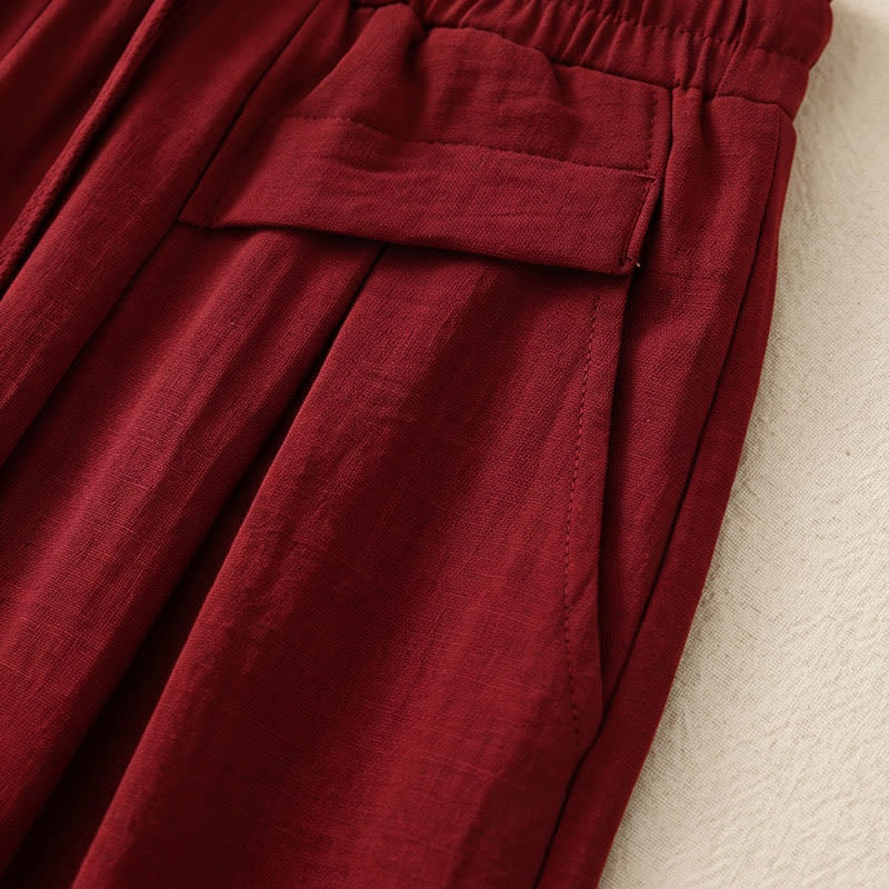 Pantalon décontracté à jambes larges et extensibles - image 16