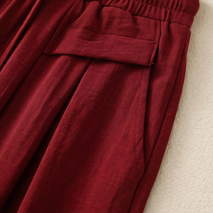 Pantalon décontracté à jambes larges et extensibles - image 16