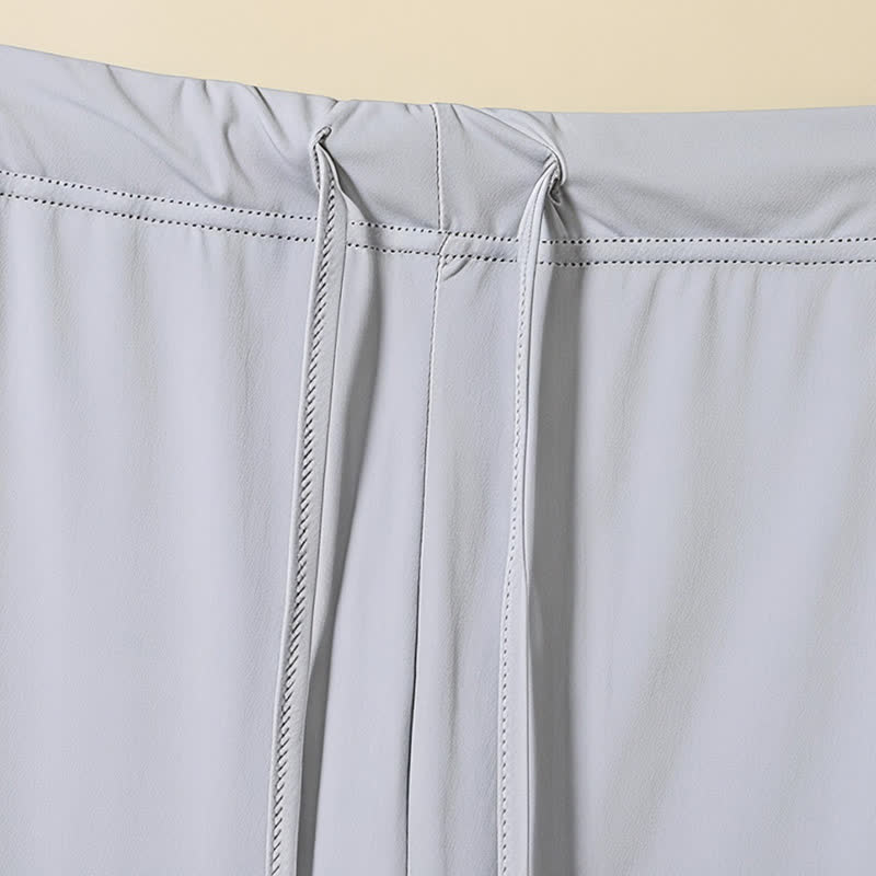 Short de détente à cordon en soie glacée - image 10