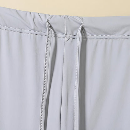 Short de détente à cordon en soie glacée - image 10