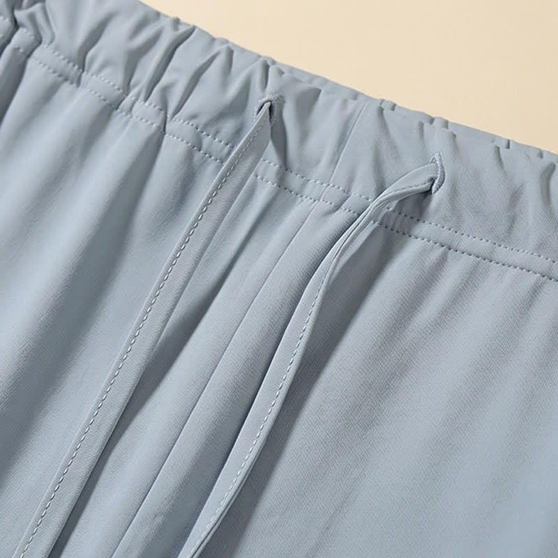 Short de détente à cordon en soie glacée - image 29