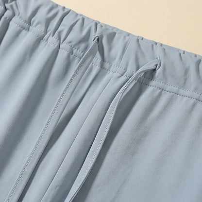 Short de détente à cordon en soie glacée - image 29