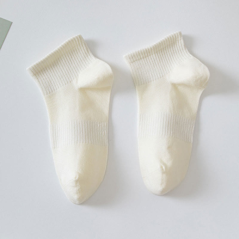 Chaussettes basses en coton doux (7 paires) - Beige - EU36-42(US3-8.5) - image 5