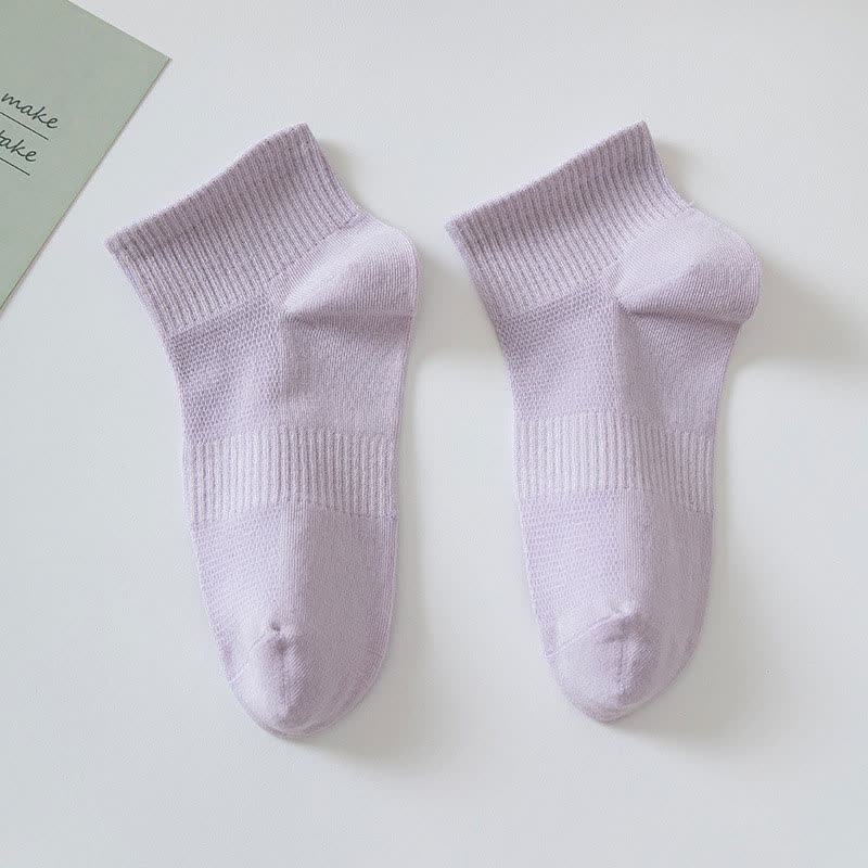 Chaussettes basses en coton doux (7 paires) - Violet - EU36-42(US3-8.5) - image 6