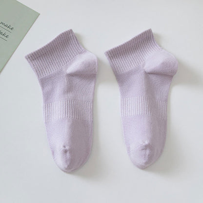 Chaussettes basses en coton doux (7 paires) - Violet - EU36-42(US3-8.5) - image 6