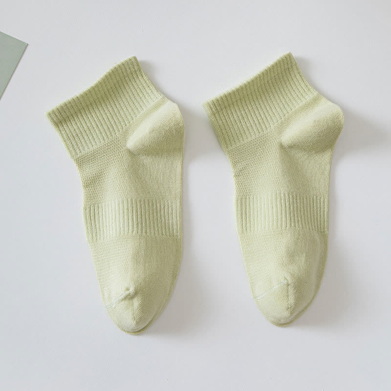 Chaussettes basses en coton doux (7 paires) - Vert - EU36-42(US3-8.5) - image 8