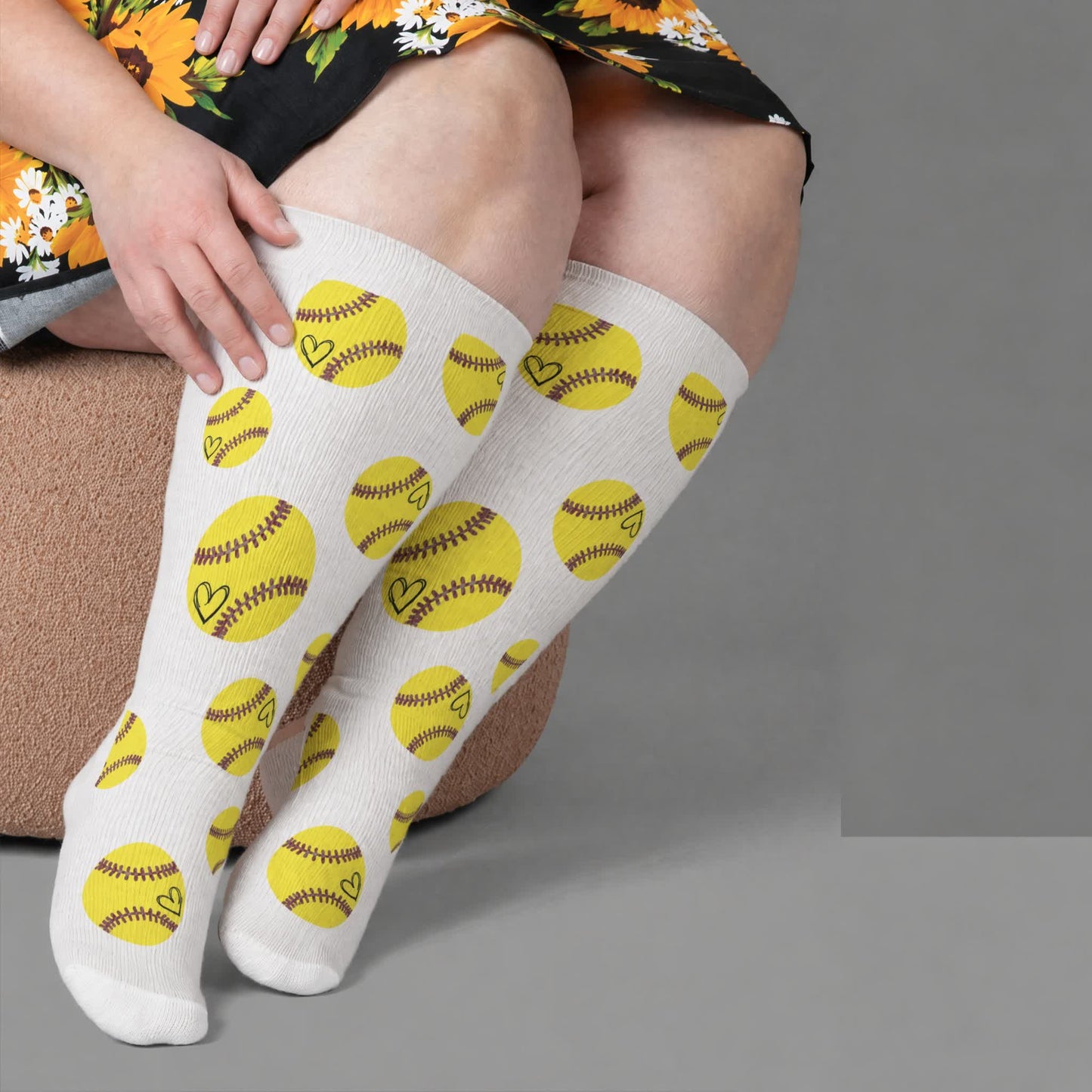 Chaussettes de compression côtelées à nœud papillon grande taille - Blanc (1 paire) - 4XL - image 2