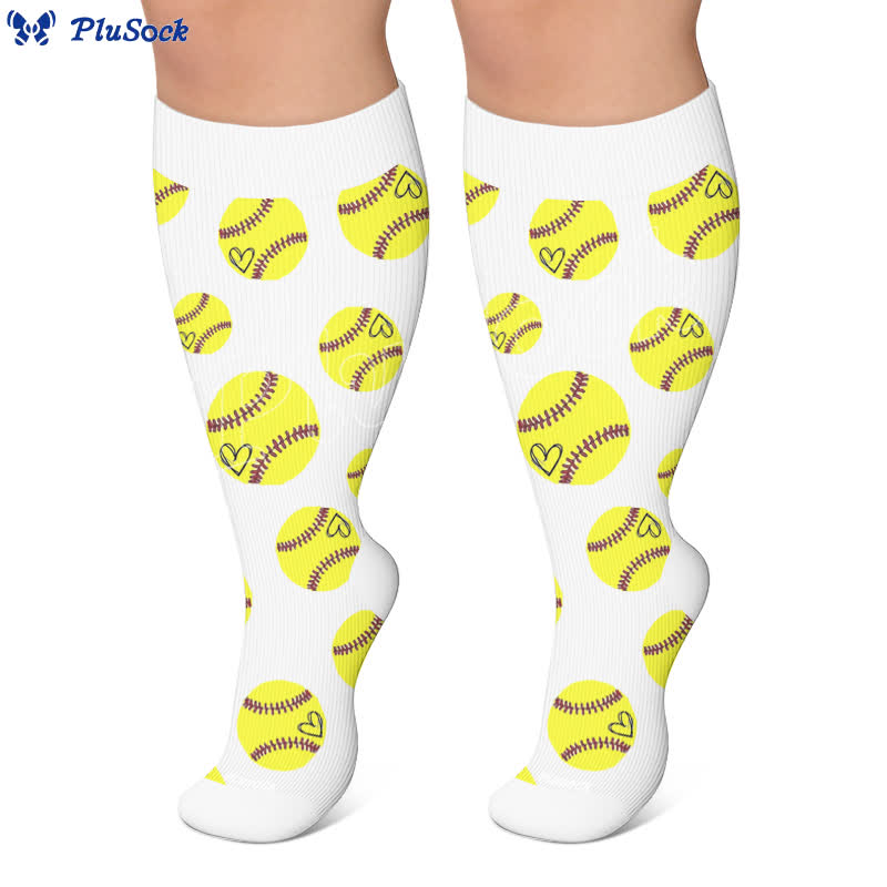 Chaussettes de compression côtelées à nœud papillon grande taille - image 6