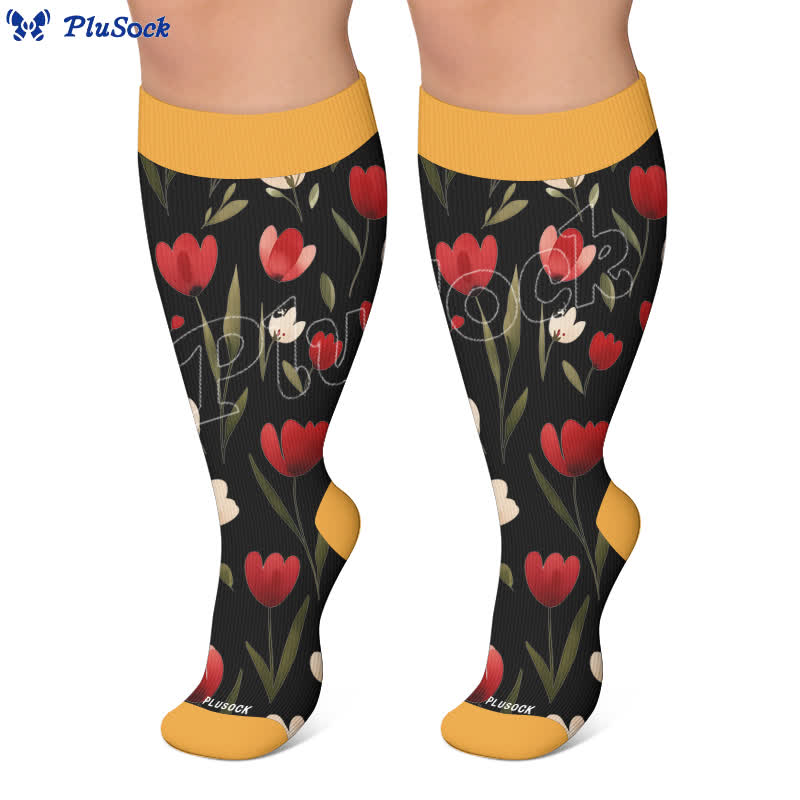 Chaussettes de compression Strawberry Vine grandes tailles - image 6