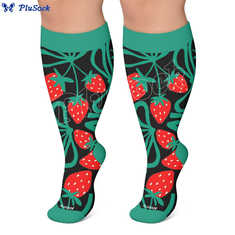 Chaussettes de compression Strawberry Vine grandes tailles - image 5