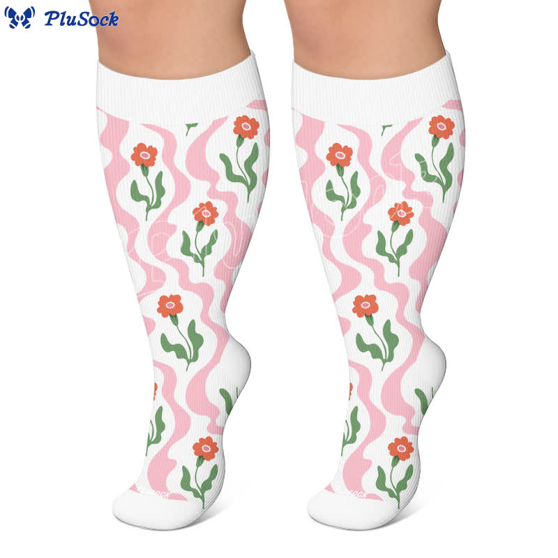 Chaussettes de compression Strawberry Vine grandes tailles - image 7