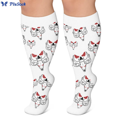 Chaussettes de compression grande taille à motif de taureau western - image 8