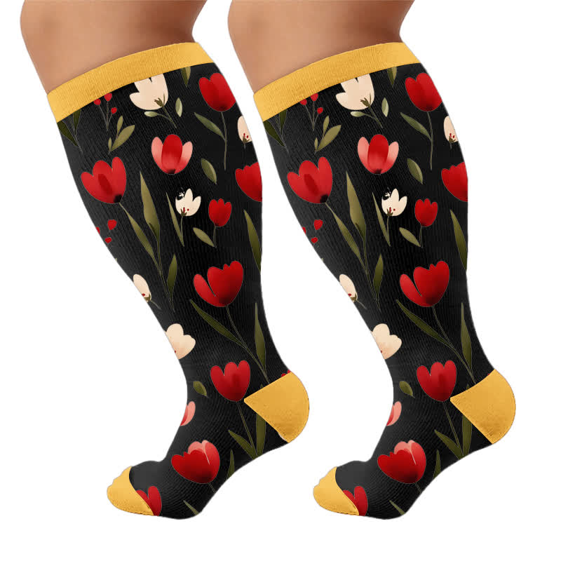 Chaussettes de compression Strawberry Vine grandes tailles - image 9