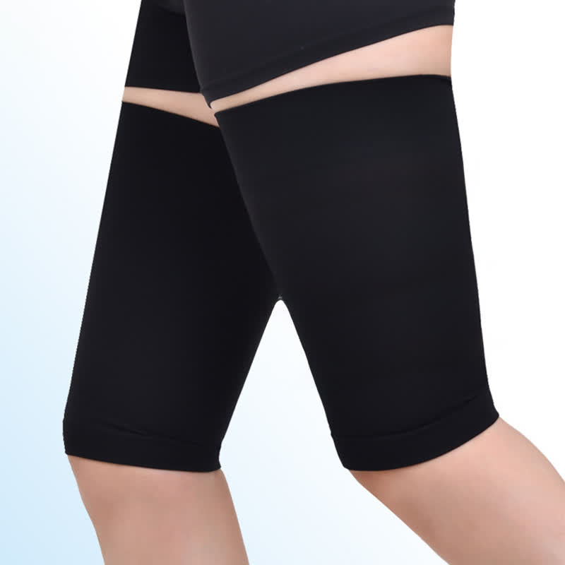 Manchons de compression anti-frottement sans couture pour cuisses - Noir - 2XL - image 0