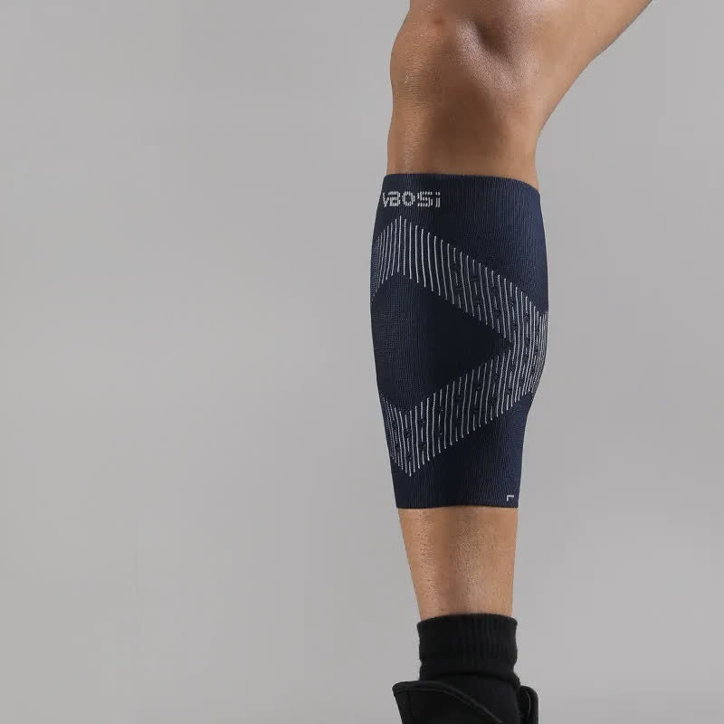 manchon de compression en maille aérée pour mollet - Bleu marine - XL - image 5