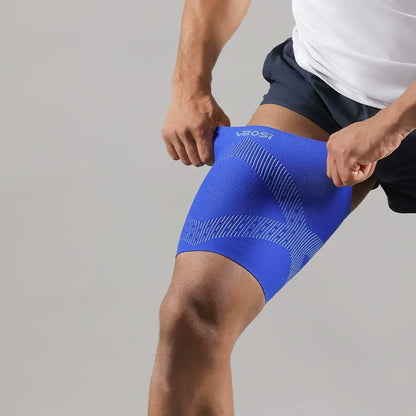 Manchon de compression sans couture pour cuisse - Bleu - XL - image 3