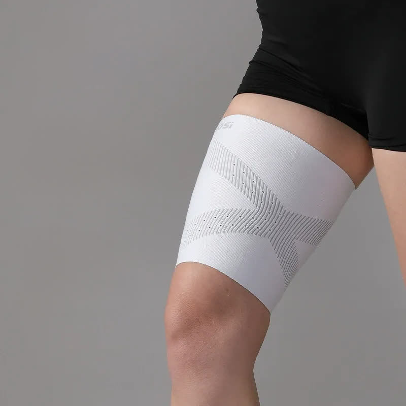 Manchon de compression sans couture pour cuisse - Blanc - XL - image 4