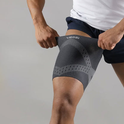 Manchon de compression sans couture pour cuisse - Gris foncé - XL - image 6