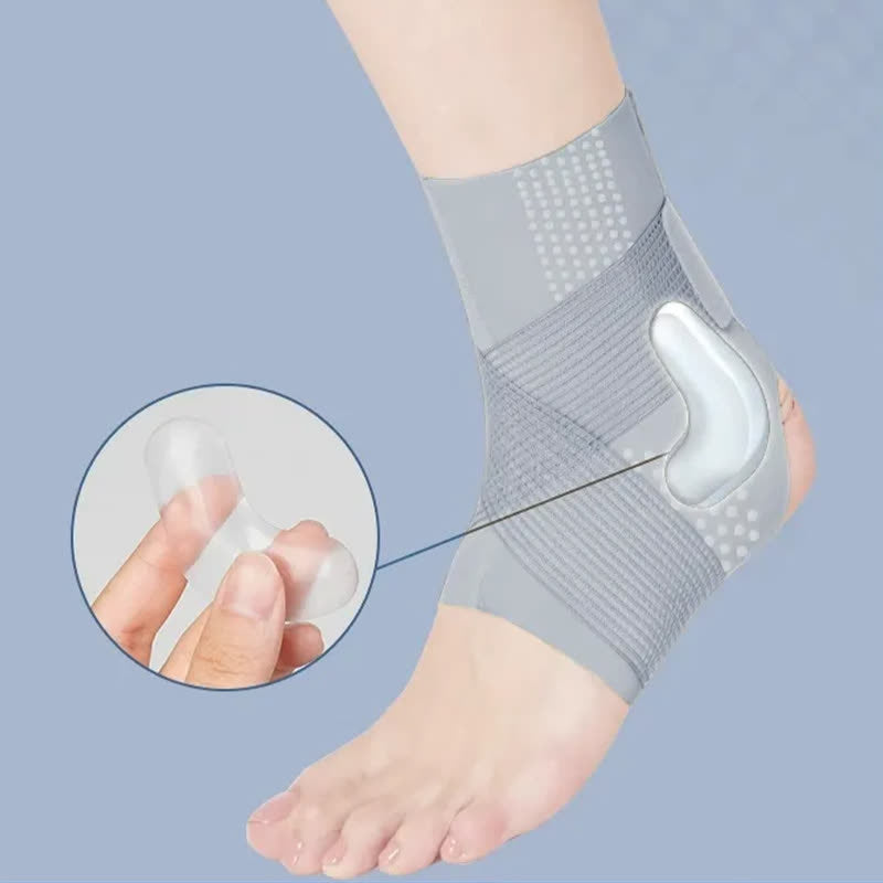 Cheville de compression stabilisatrice en tricot respirant - Gris - 2XL - image 4