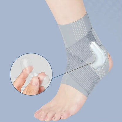 Cheville de compression stabilisatrice en tricot respirant - Gris - 2XL - image 4