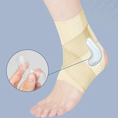 Cheville de compression stabilisatrice en tricot respirant - Nu - 2XL - image 2