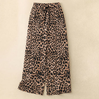 Pantalon de détente large Heather - Coffee Leopard - 5XL - image 5