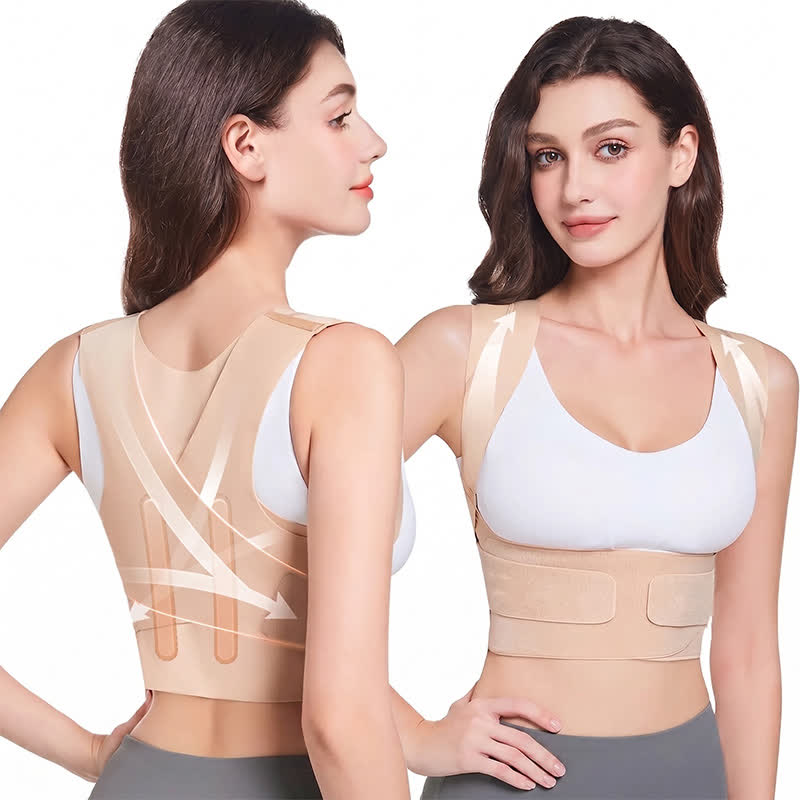 Correcteur de posture à dos croisé et buste ouvert - Nu - L - image 0