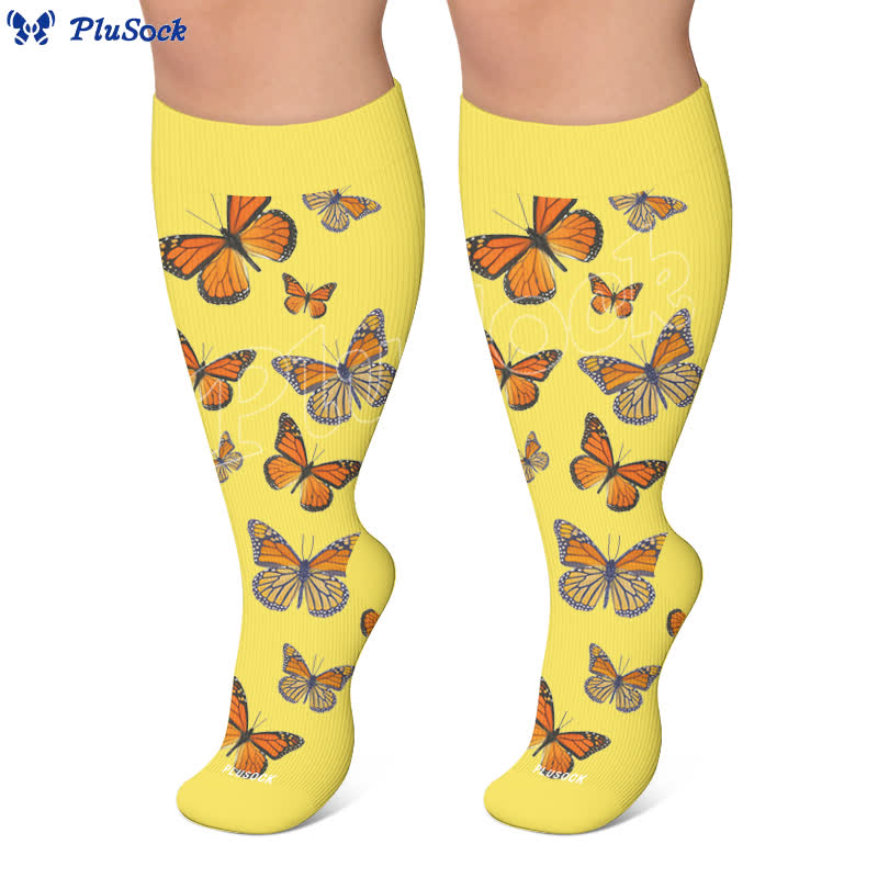 Chaussettes de compression Sweet Butterfly grandes tailles - image 6