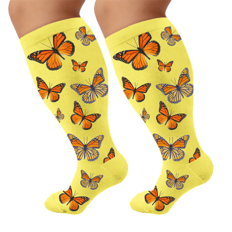 Chaussettes de compression Sweet Butterfly grandes tailles - image 9