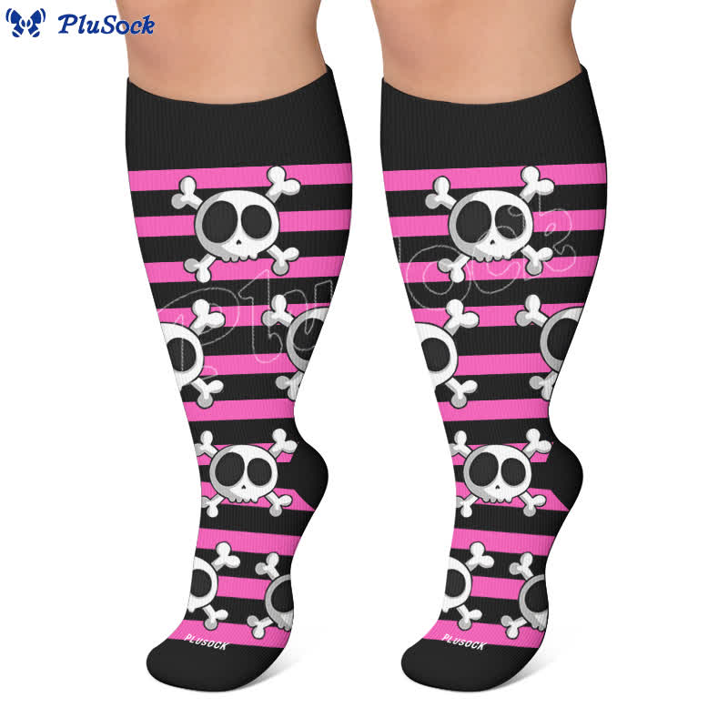 Chaussettes de compression Kawaii Skull grande taille - image 6