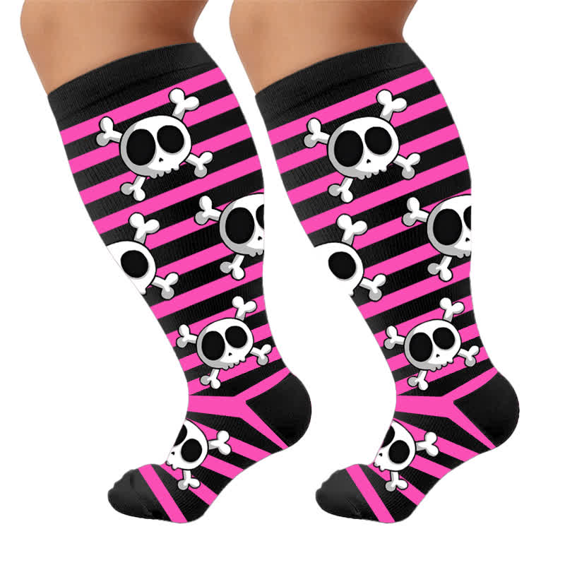 Chaussettes de compression Kawaii Skull grande taille - image 9