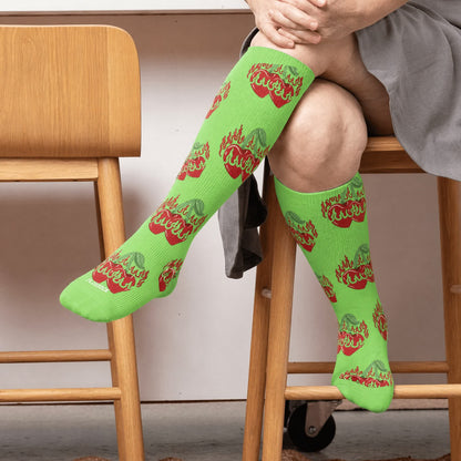 Chaussettes de compression grandes tailles Dripping Lips - Vert (1 paire) - 4XL - image 2