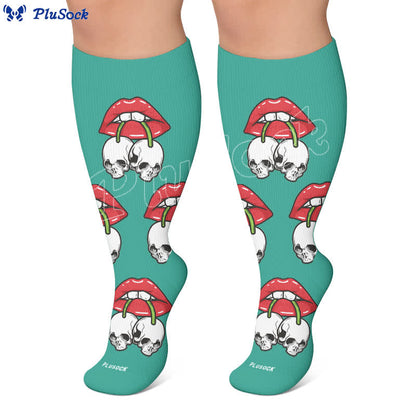 Chaussettes de compression grandes tailles Dripping Lips - image 7