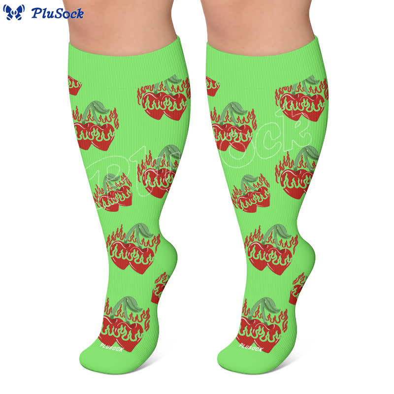 Chaussettes de compression grandes tailles Dripping Lips - image 6